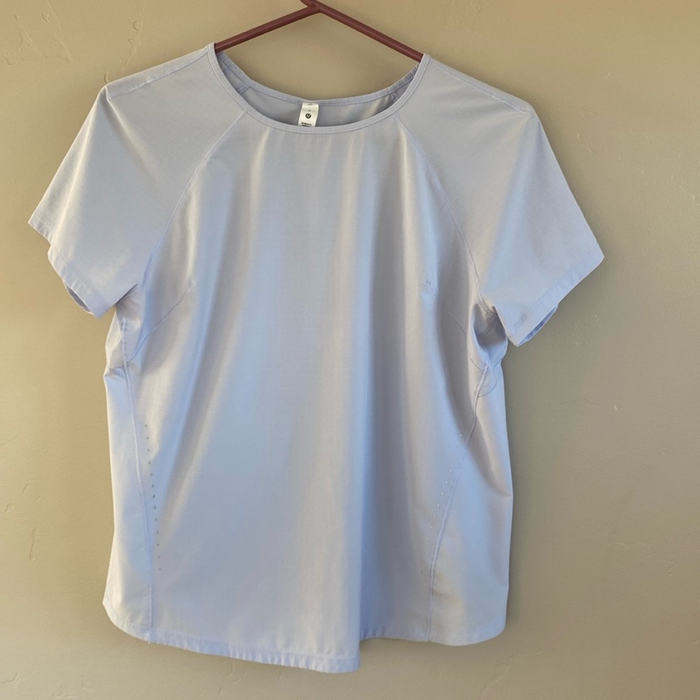 lululemon athletica Light Blue Short Sleeve Tee